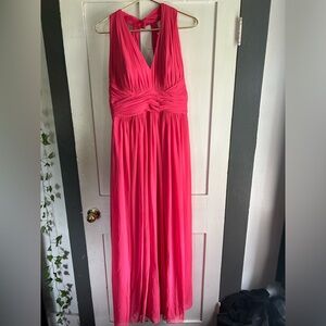 Dessy Collection Pink silky Flowing dress